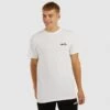 Ellesse Selvettet T-shirt (White) -Tennis Equipment Store 616379 ellesse sport aw20q3 mens sxg09884 selvettet tshirt white ecomm a