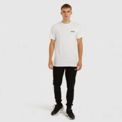 Ellesse Selvettet T-shirt (White) -Tennis Equipment Store 616379 ellesse sport aw20q3 mens sxg09884 selvettet tshirt white ecomm b