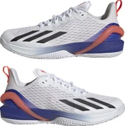 Adidas Adizero Cybersonic Mens Shoes (Cloud White/Core Black/Solar Red) -Tennis Equipment Store 630458