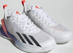 Adidas Adizero Cybersonic Mens Shoes (Cloud White/Core Black/Solar Red) -Tennis Equipment Store 630460