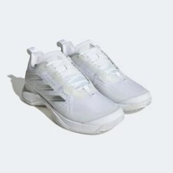 Adidas Avacourt Shoes (Cloud White/Silver Metallic/Cloud White) -Tennis Equipment Store AdidasAvacourt4