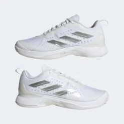 Adidas Avacourt Shoes (Cloud White/Silver Metallic/Cloud White) -Tennis Equipment Store AdidasAvacourt7