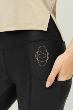 Cuera Active Long Tights (Black) -Tennis Equipment Store CueraActiveLongTightsSort3