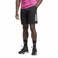 Adidas Club 3-Stripe "9 Shorts (Black) -Tennis Equipment Store HS3253 3 APPAREL OnModel StandardView transparent