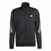 Adidas 3-Stripe Knitted Jacket (Black) -Tennis Equipment Store HT7176 1 APPAREL Photography FrontView transparent