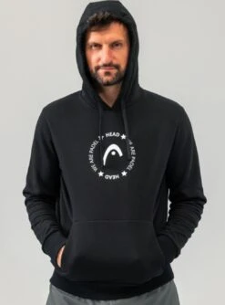 Head Padel Hoodie (Black) -Tennis Equipment Store HeadHoodie2