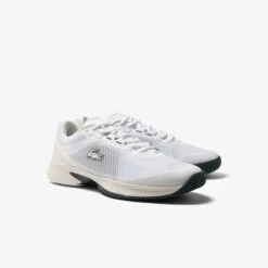 Lacoste Tech Point Padel Shoes (White/Green) -Tennis Equipment Store Lacostesko whitegreen1