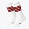 Osaka Socks 2-pack (White/Merlot-Maroon) -Tennis Equipment Store Osakastrompermerlot1