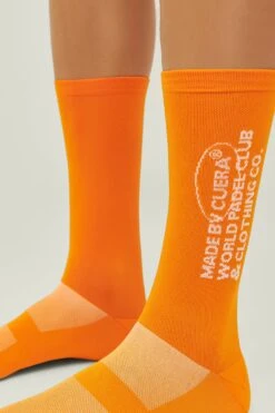 Cuera Premium Padel Sports Socks (Orange) -Tennis Equipment Store PremiumPadelSportSocksOrange4