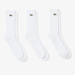 Lacoste Socks (3-Pack, Blanc)