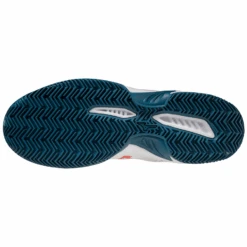 Mizuno Breakshot 3 CC Padel Shoes (Unisex, White/Red/Turquoise) -Tennis Equipment Store SH 61GC212530 02