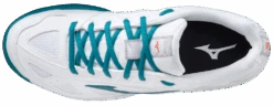 Mizuno Breakshot 3 CC Padel Shoes (Unisex, White/Turquoise) -Tennis Equipment Store SH 61GC212585 04
