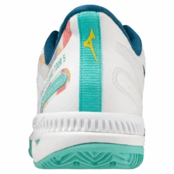 Mizuno Wave Exceed Tour 5 CC Womens Padel Shoes (White/Turquoise) -Tennis Equipment Store SH 61GC227523 05