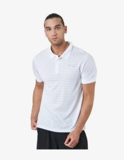 Wilson Bela Stripe Polo Ii (White) -Tennis Equipment Store WilsonBelaStripePolo1