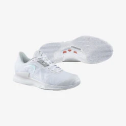Head Sprint Pro 3.5 Clay Women Padel Shoes (White/Iridescent) -Tennis Equipment Store sprint pro 3 5 clay women whir 5